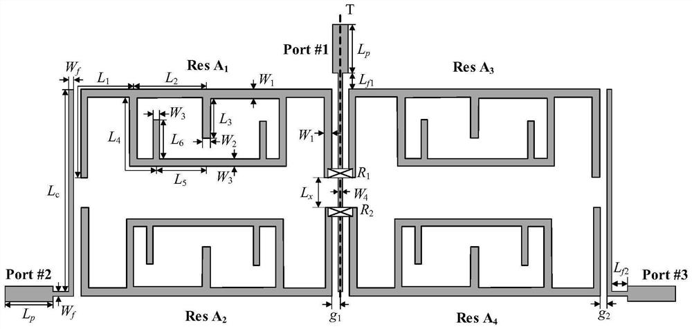 A Four-pass Band Power Divider Filter Based on Four-mode Resonator