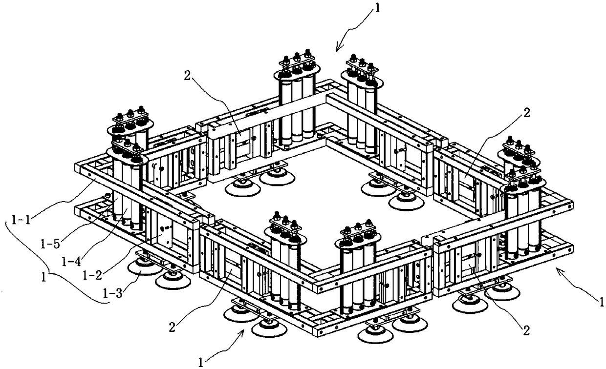 Wall climbing mechanism of glass curtain wall cleaning robot and working method thereof