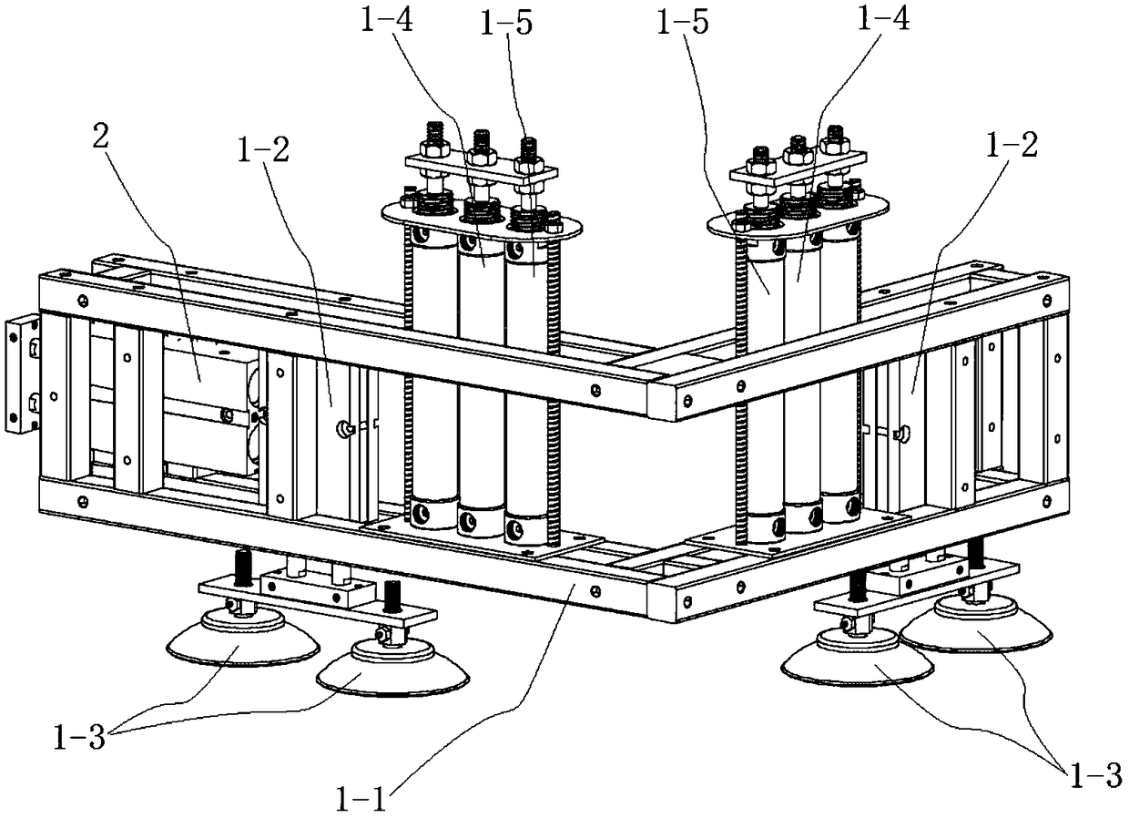 Wall climbing mechanism of glass curtain wall cleaning robot and working method thereof