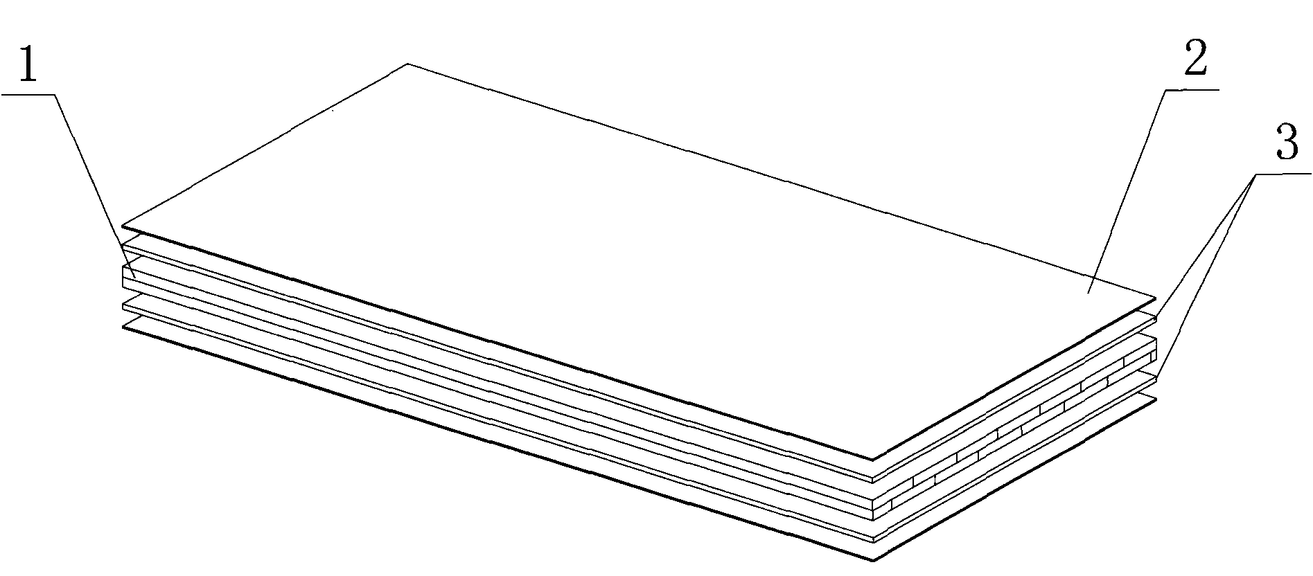 Composite slab with symmetric structure and manufacturing method thereof