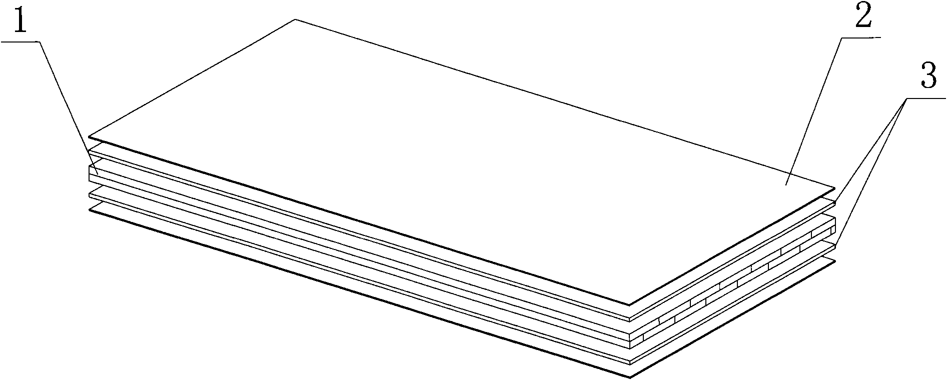 Composite slab with symmetric structure and manufacturing method thereof