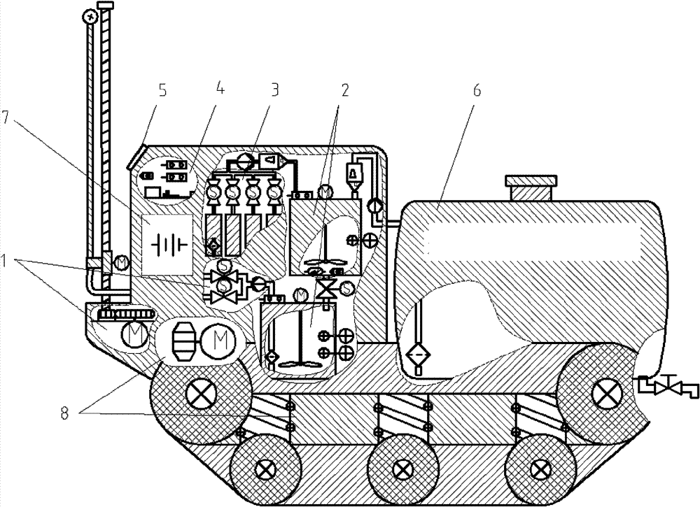 Pesticide formulation spraying machine