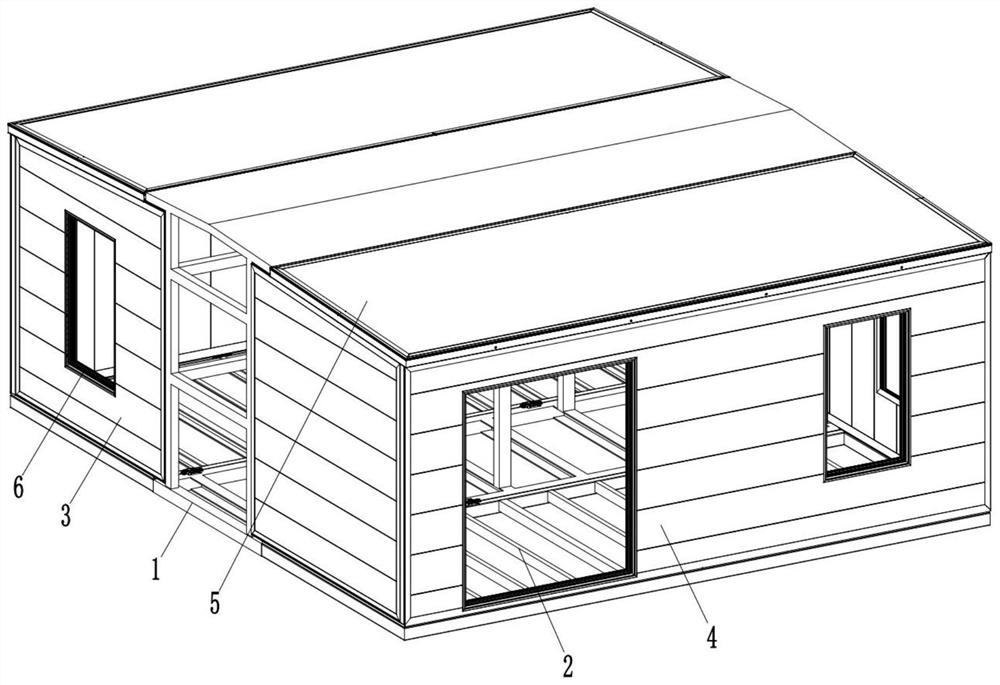 House wall surface and floor connecting structure