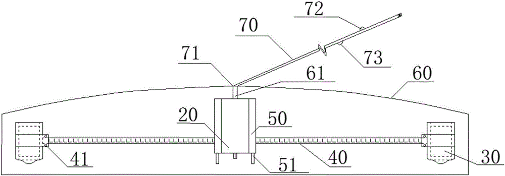 One-piece shock image mode exciting and receiving device