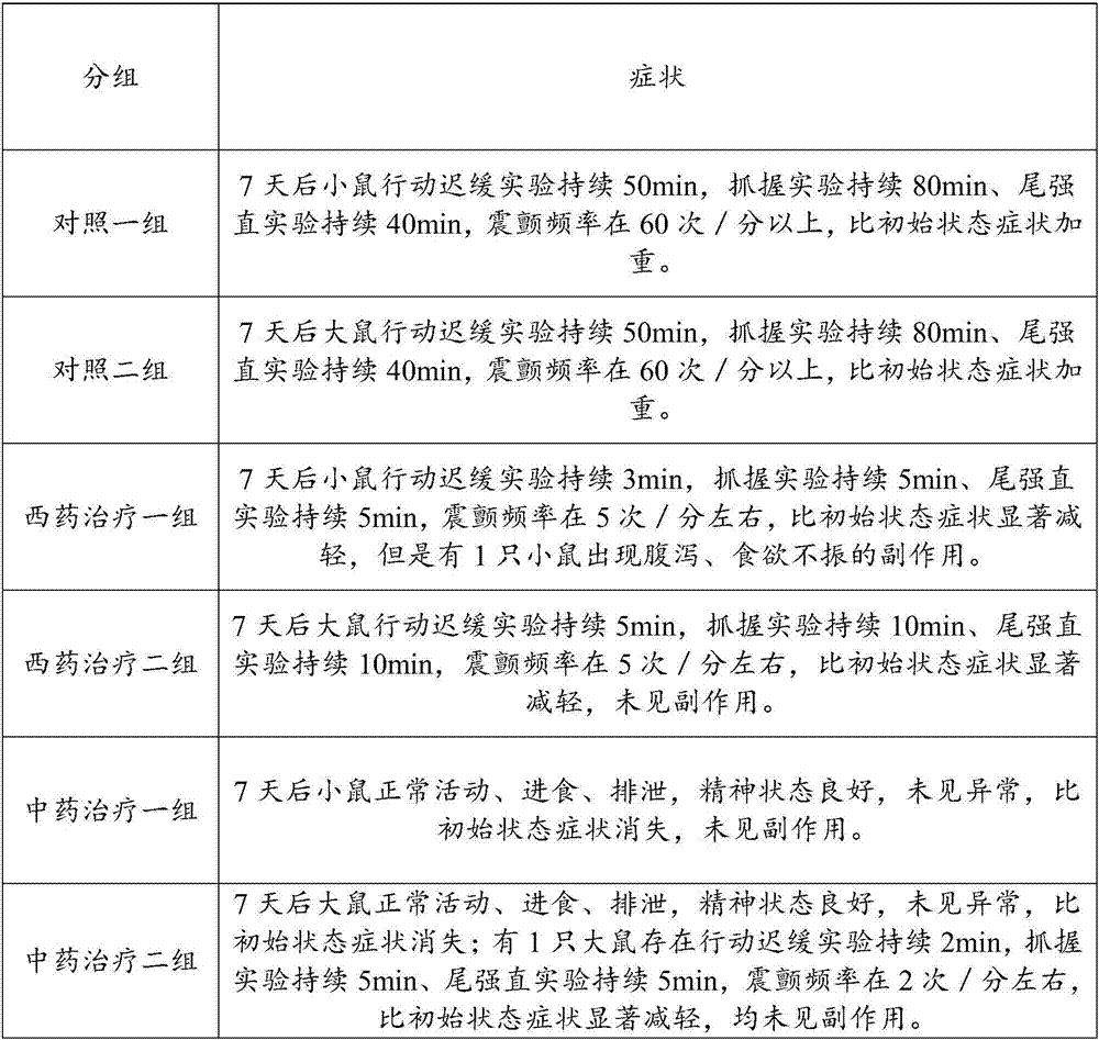 Traditional Chinese medicine composition for treating Parkinson's disease and preparation method thereof