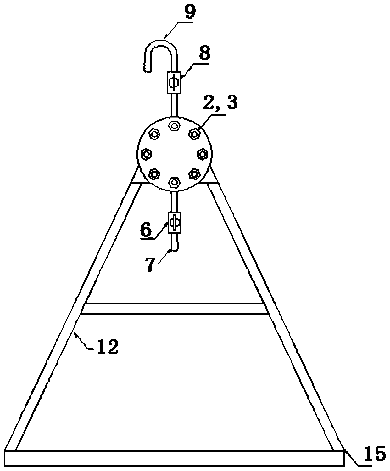 Power station water system equipment flange sealing and detection simulation device