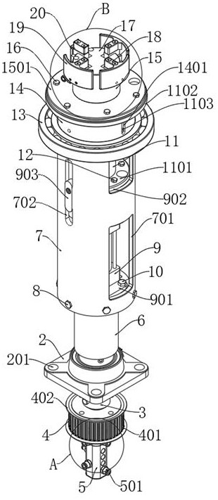 Novel flat steel belt lifting and clamping mechanism