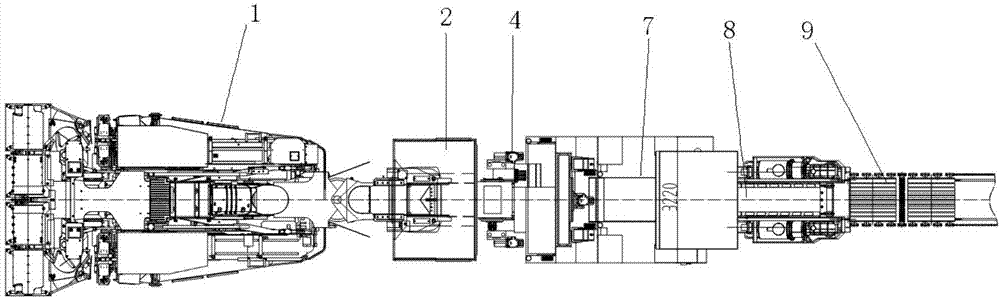 Matched transportation and supporting system used after rapid excavation