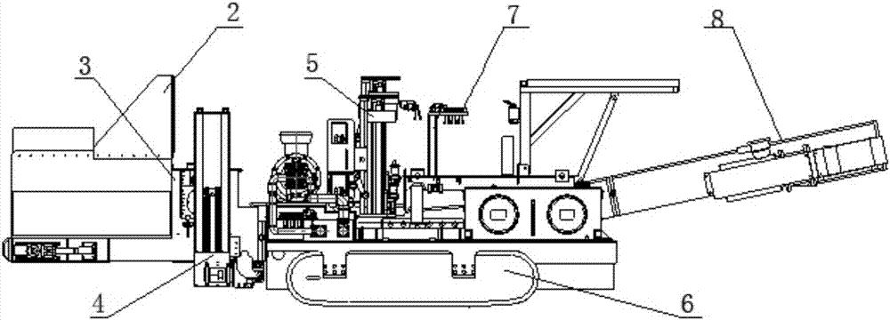 Matched transportation and supporting system used after rapid excavation