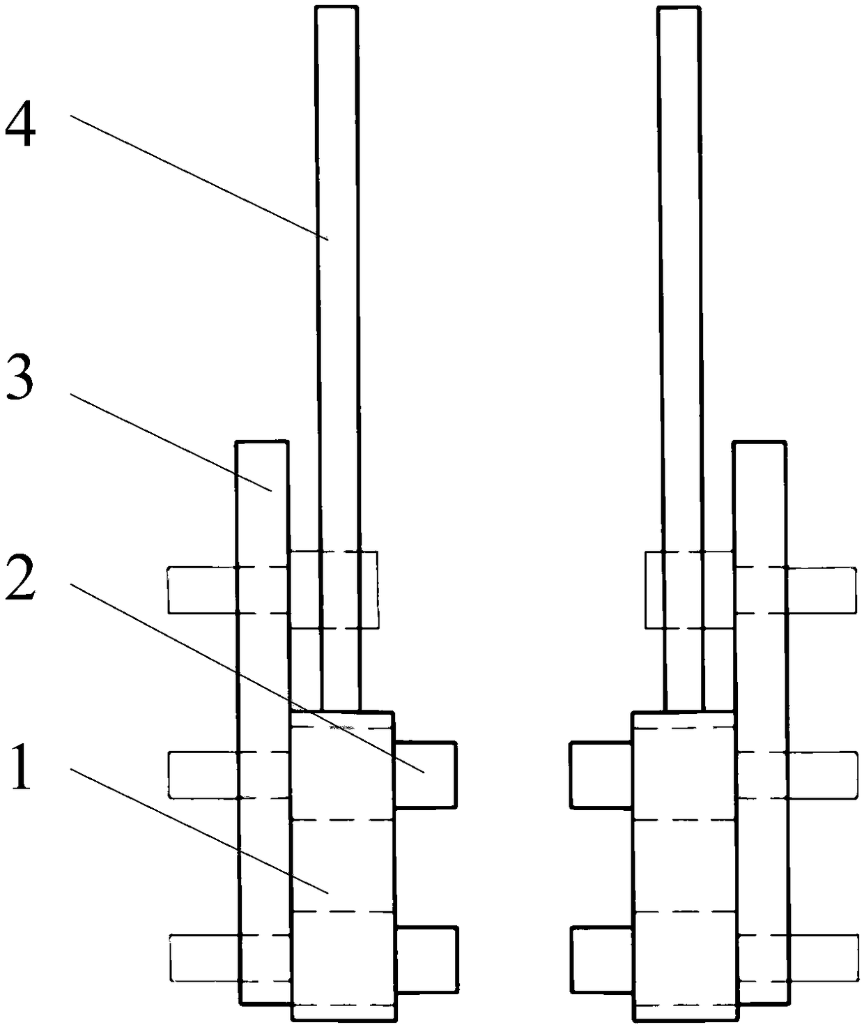 Rigid catenary busbar drilling mold