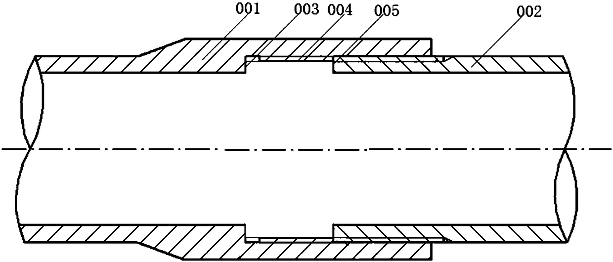 Elastic gas sealing gasket and sealing method for gas sealing of common screw thread oil pipe