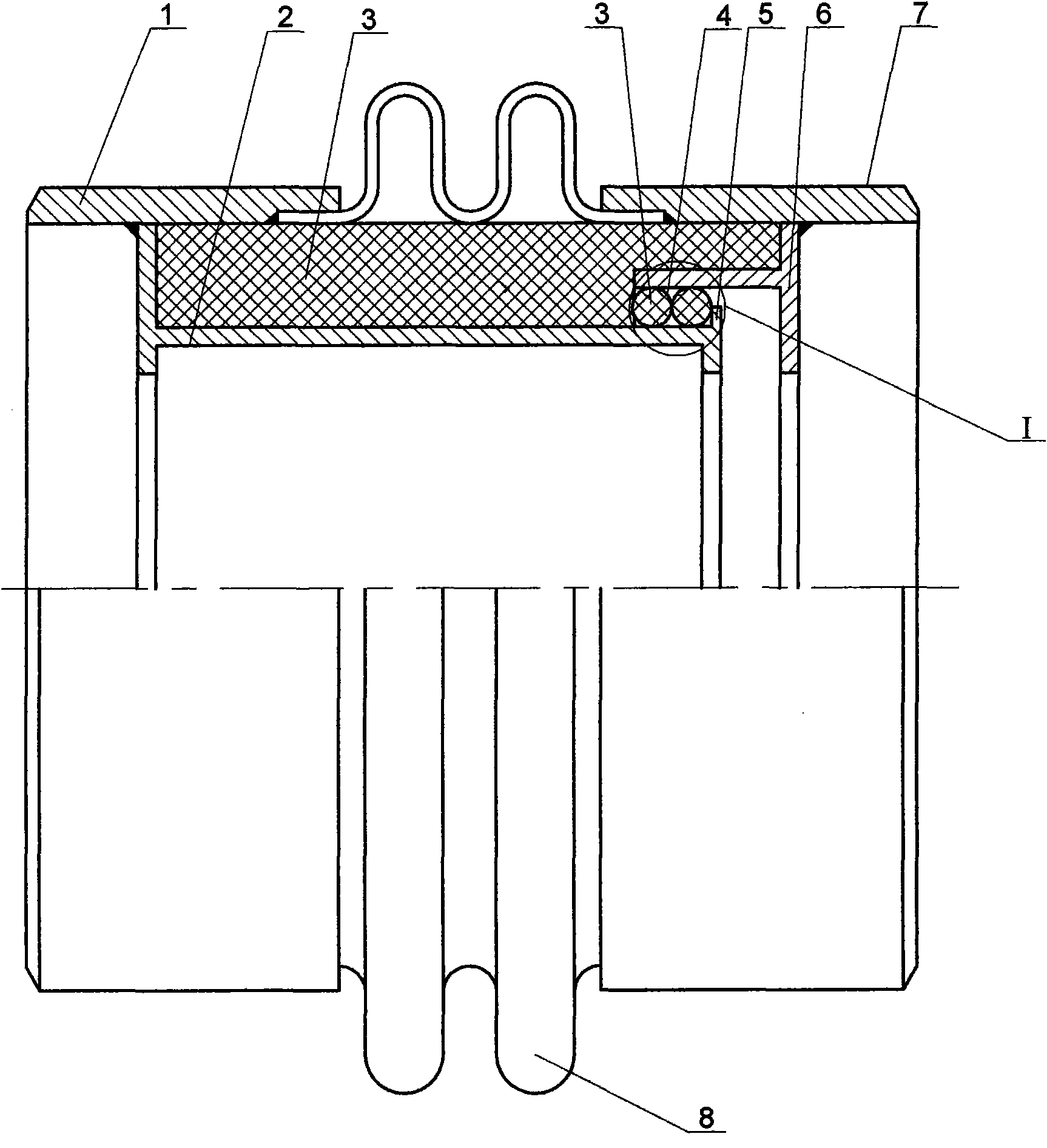 High-temperature resistant corrugated expansion joint