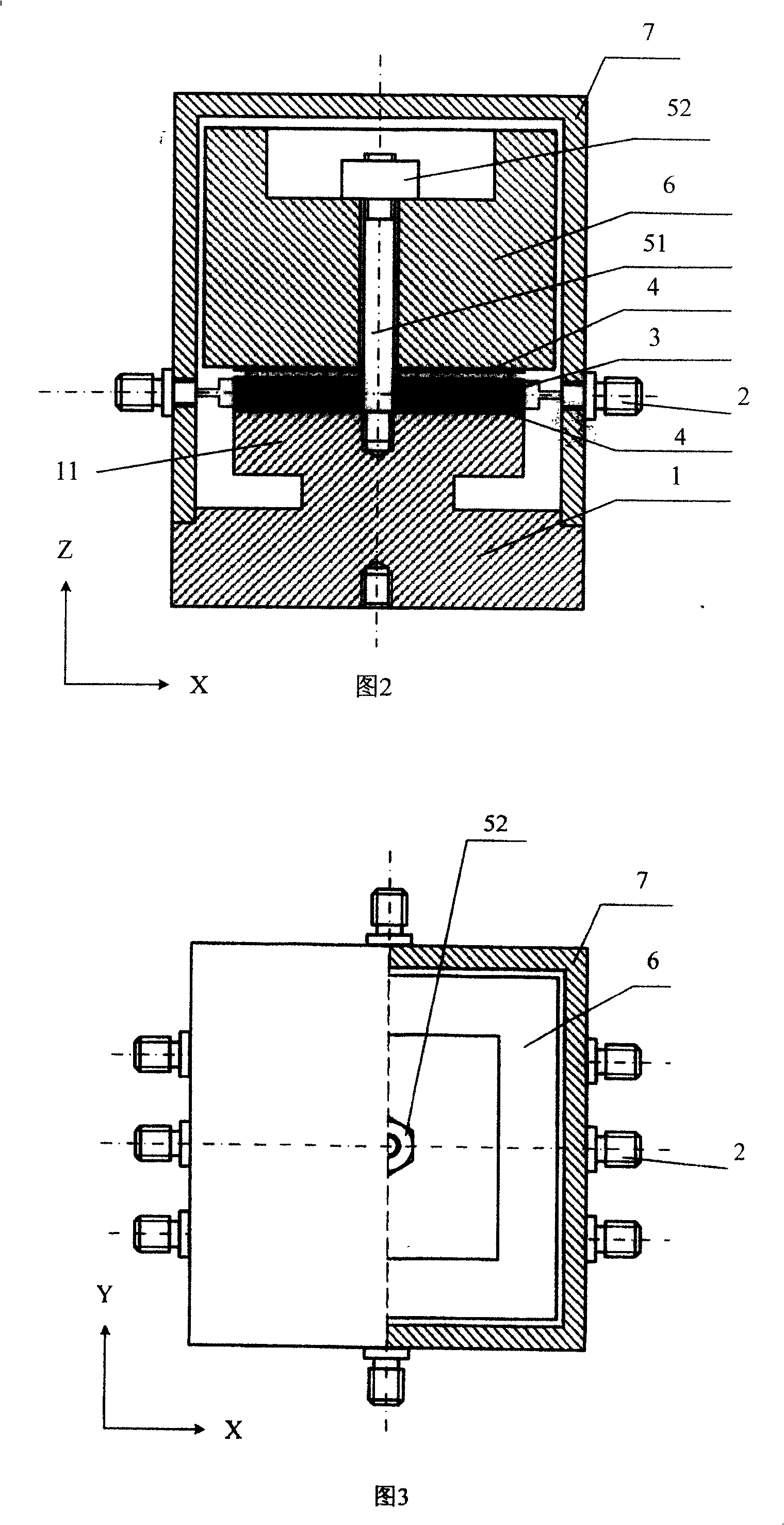 Piezoelectric three dimension acceleration sensor