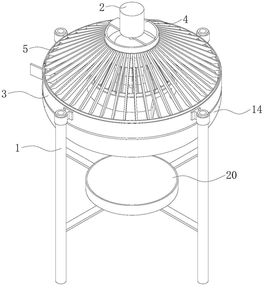 Screening structure for duck feed treatment