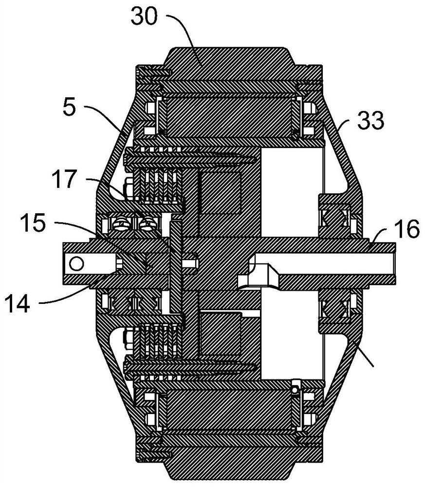 Large-torque brake hub motor