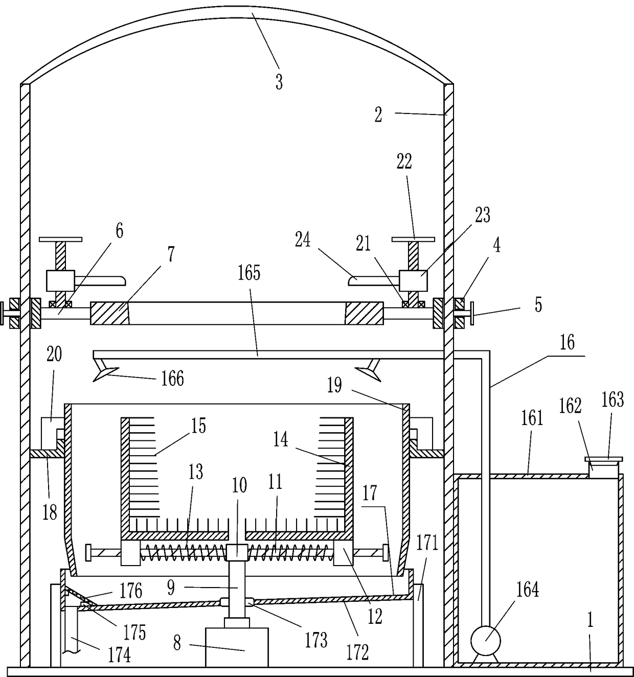 Cleaning device for outer wall of flowerpot for garden