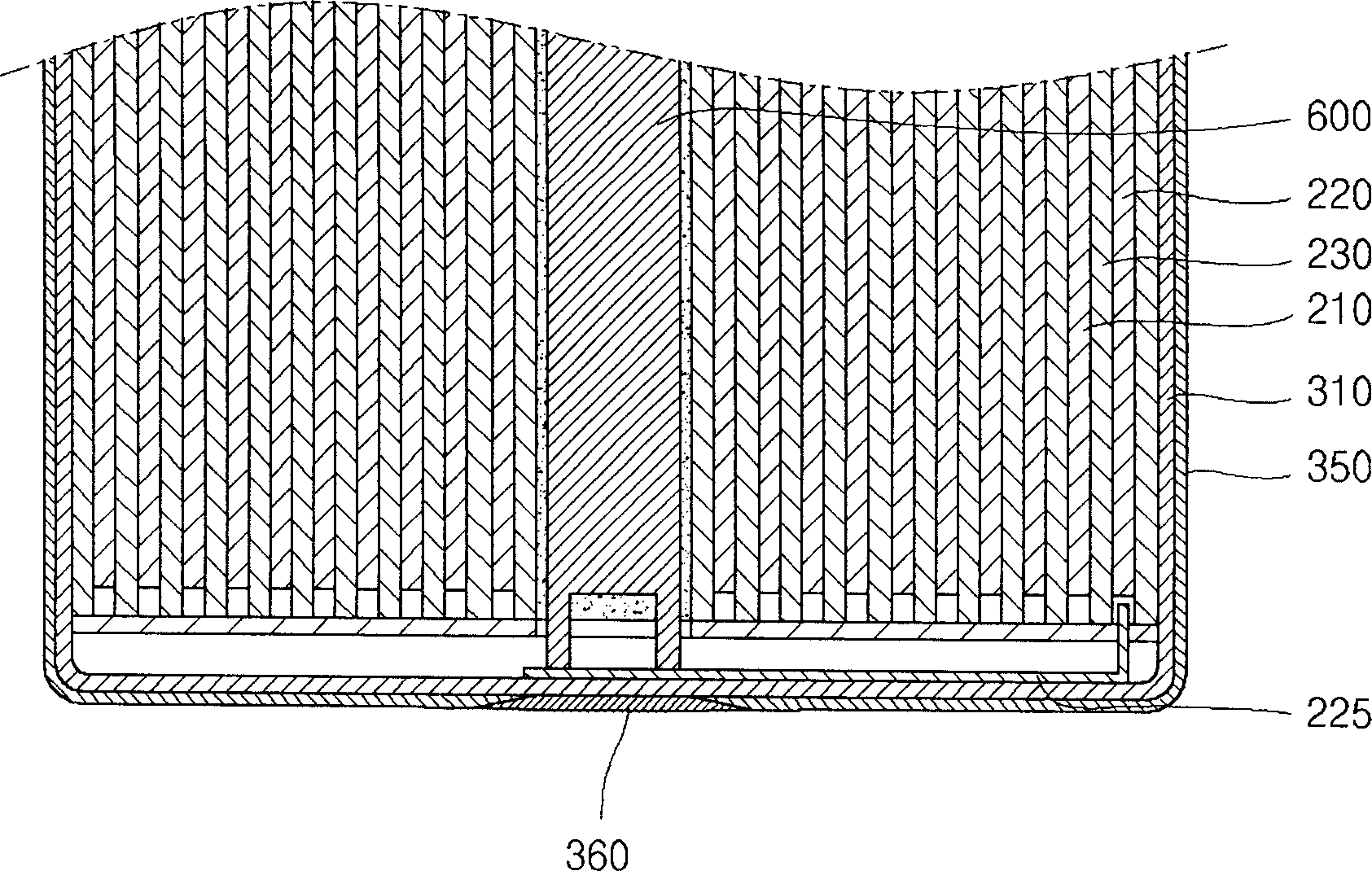 Cylindrical lithium rechargeable battery and method for fabricating the same