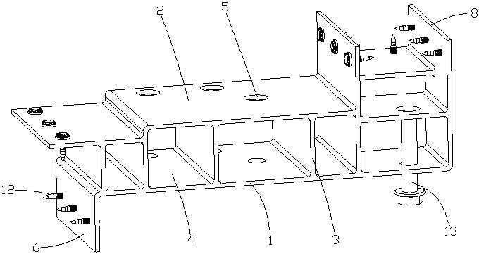 Aluminum extrusion profile bracket structure