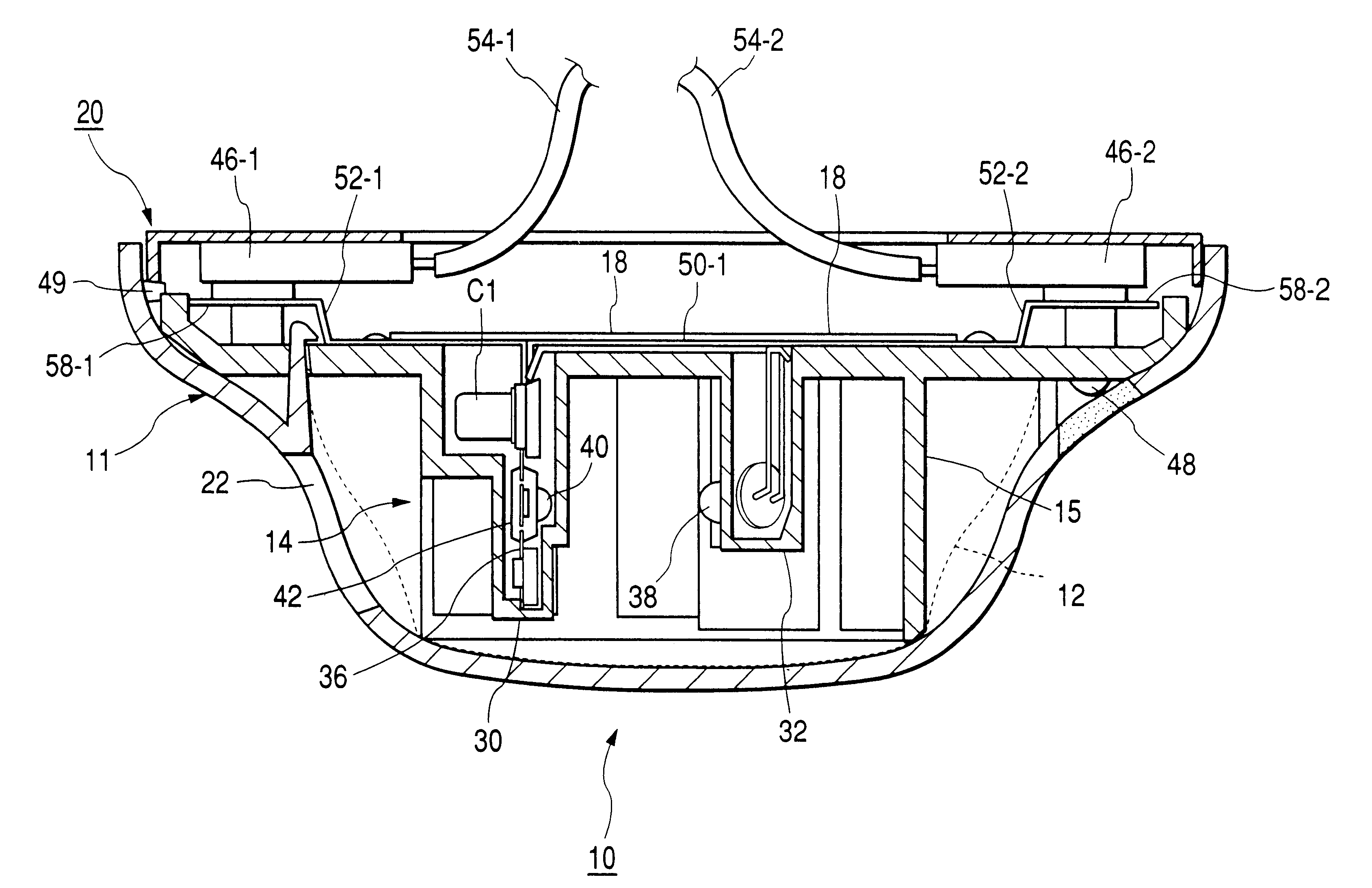 Photoelectric smoke detector, and smoke detection section assembly