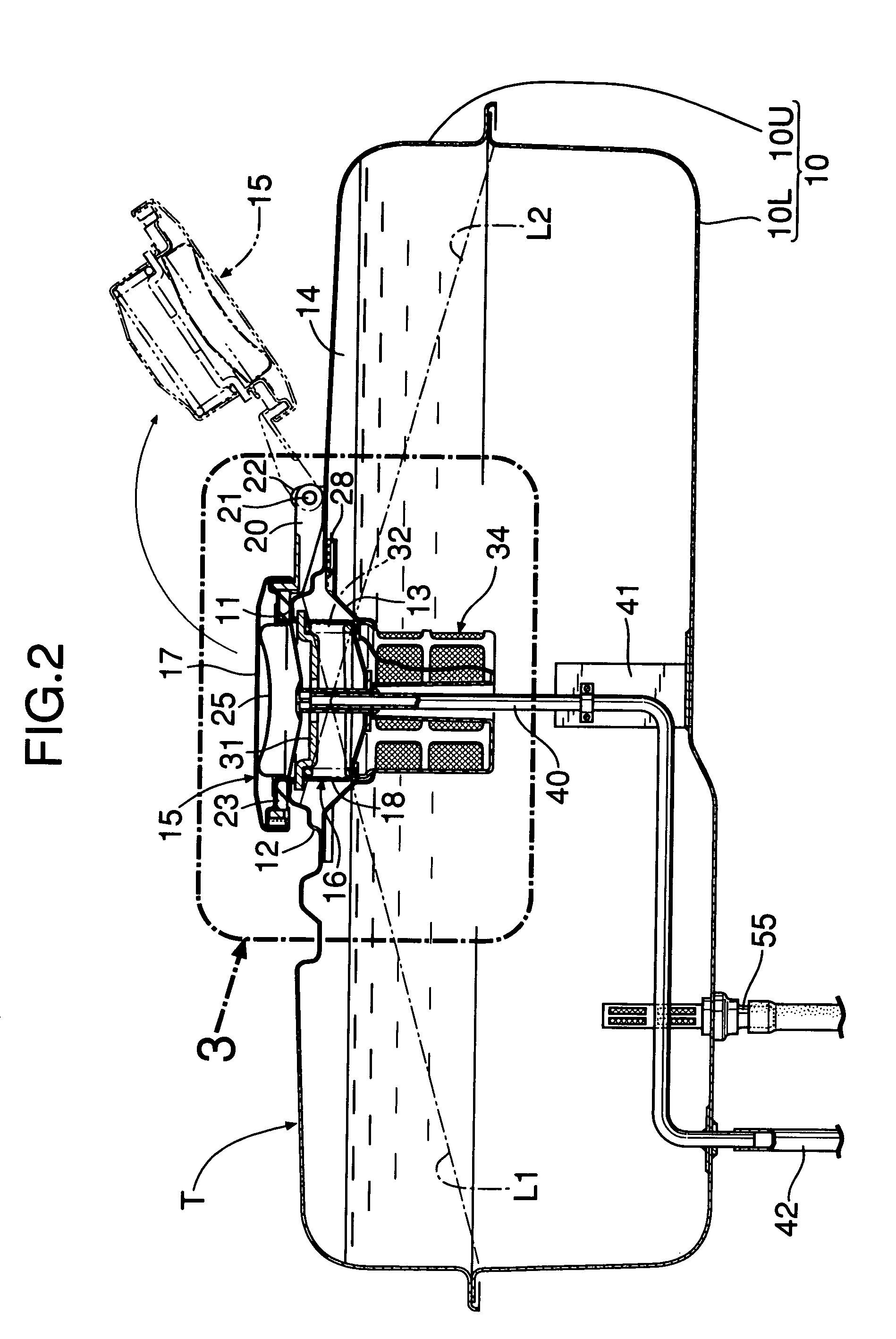 Breather system for fuel tank