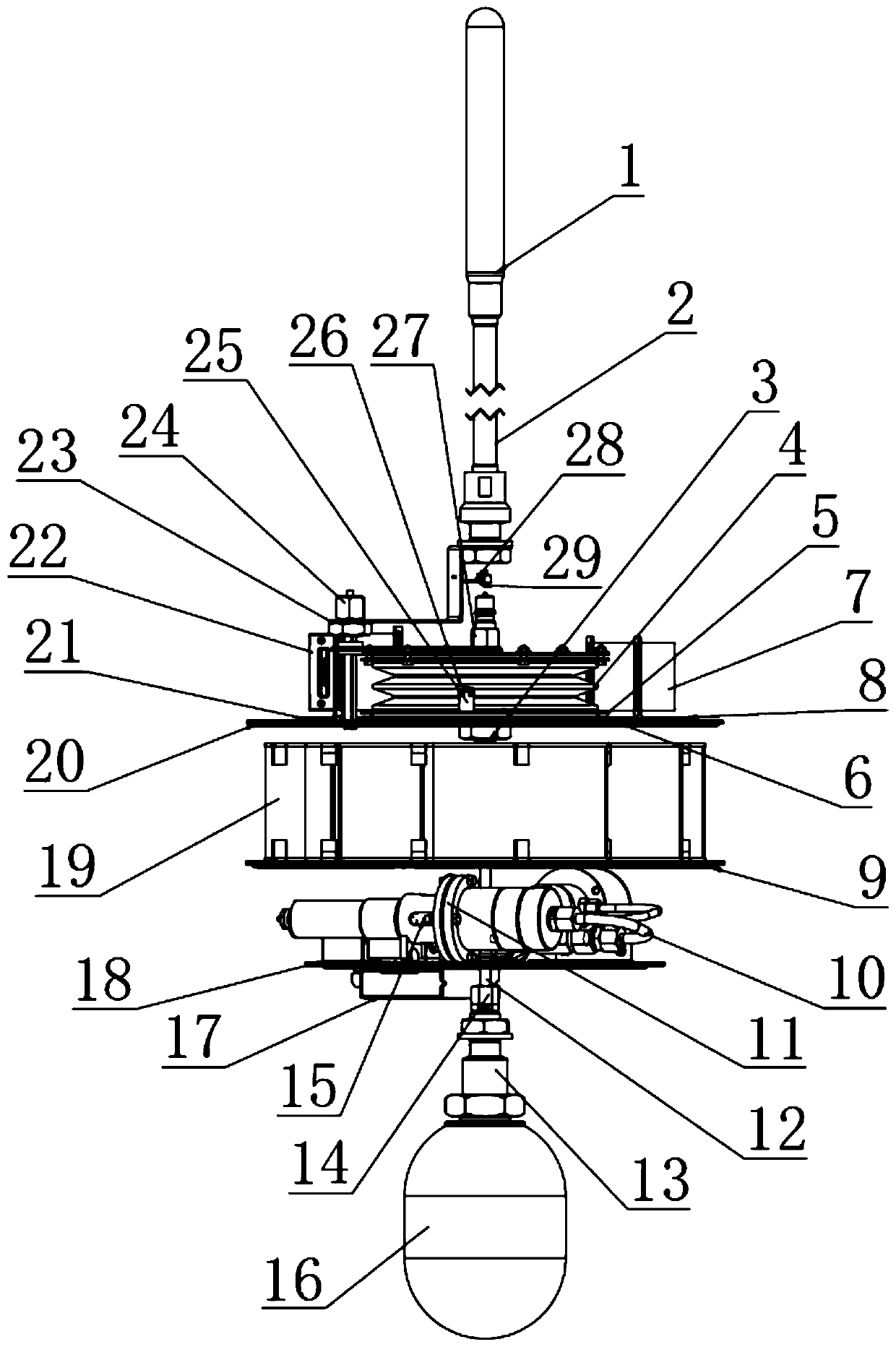 Deep sea seismic signal acquisition device capable of ascending and descending automatically