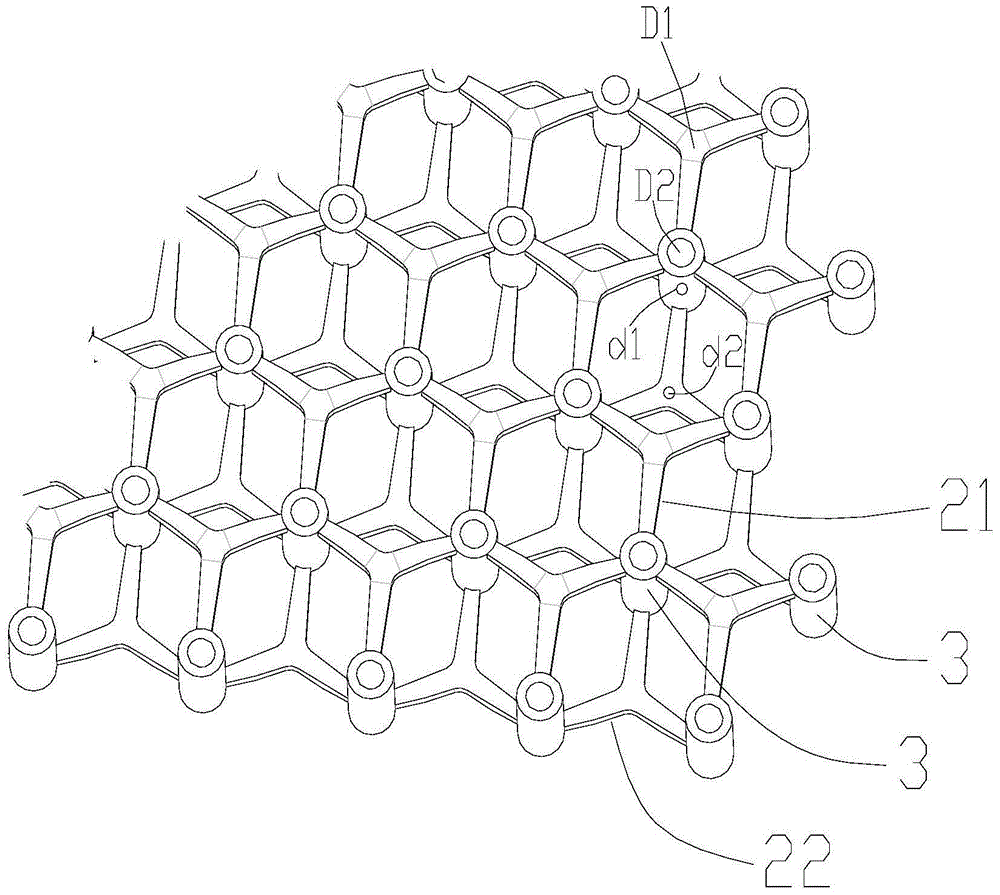 Hollow intercommunicated cushion and splicing structure thereof