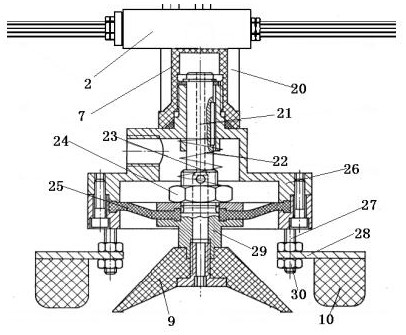 Urban traffic construction interception control device