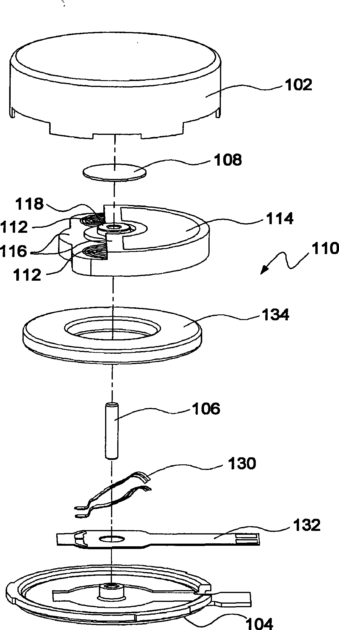 Flat oscillating motor