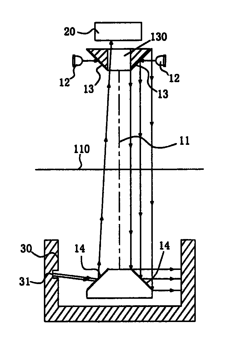 Method and apparatus for viewing hole internal wall image