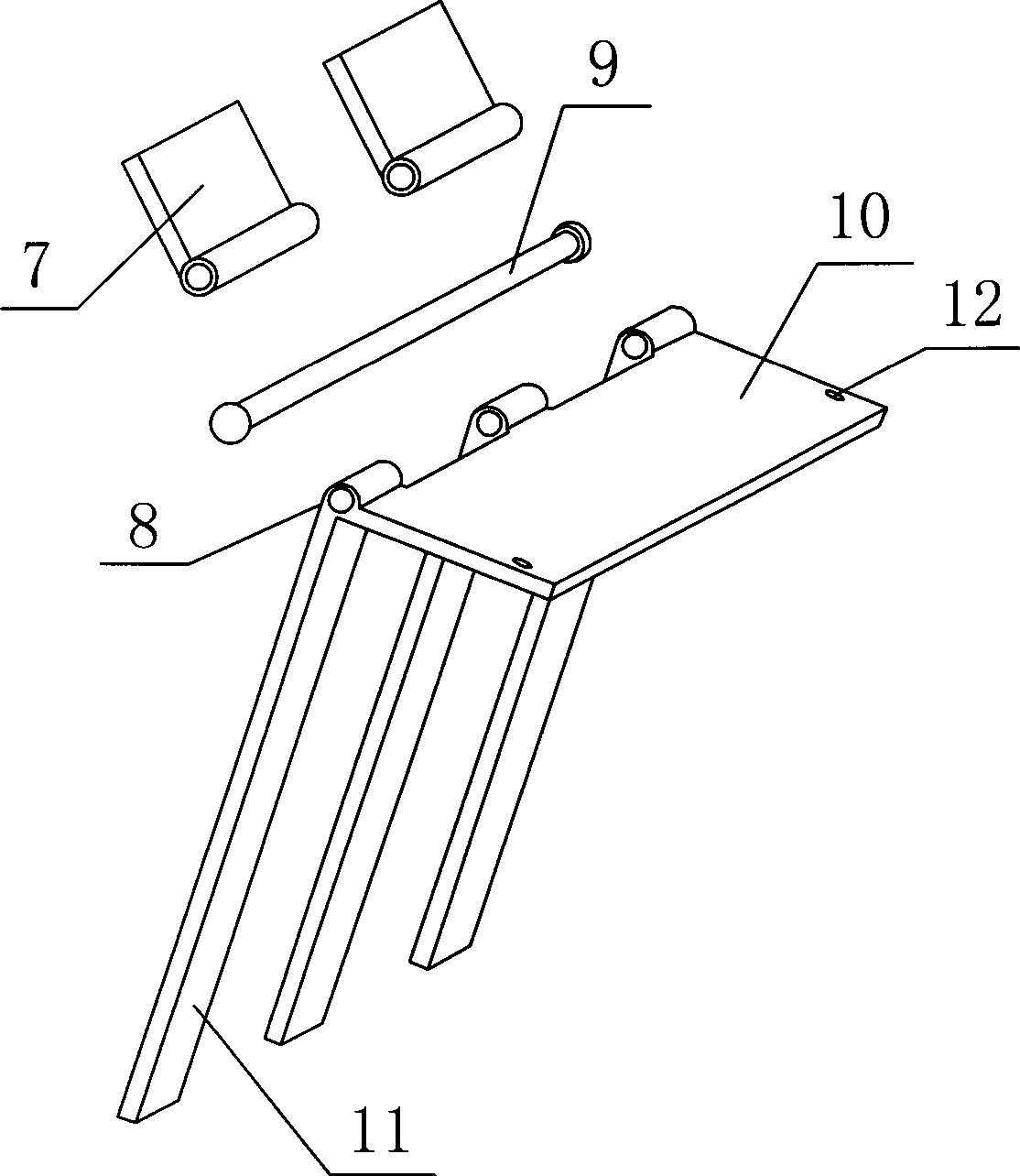 Powder sending and laying device for quickly shaping device