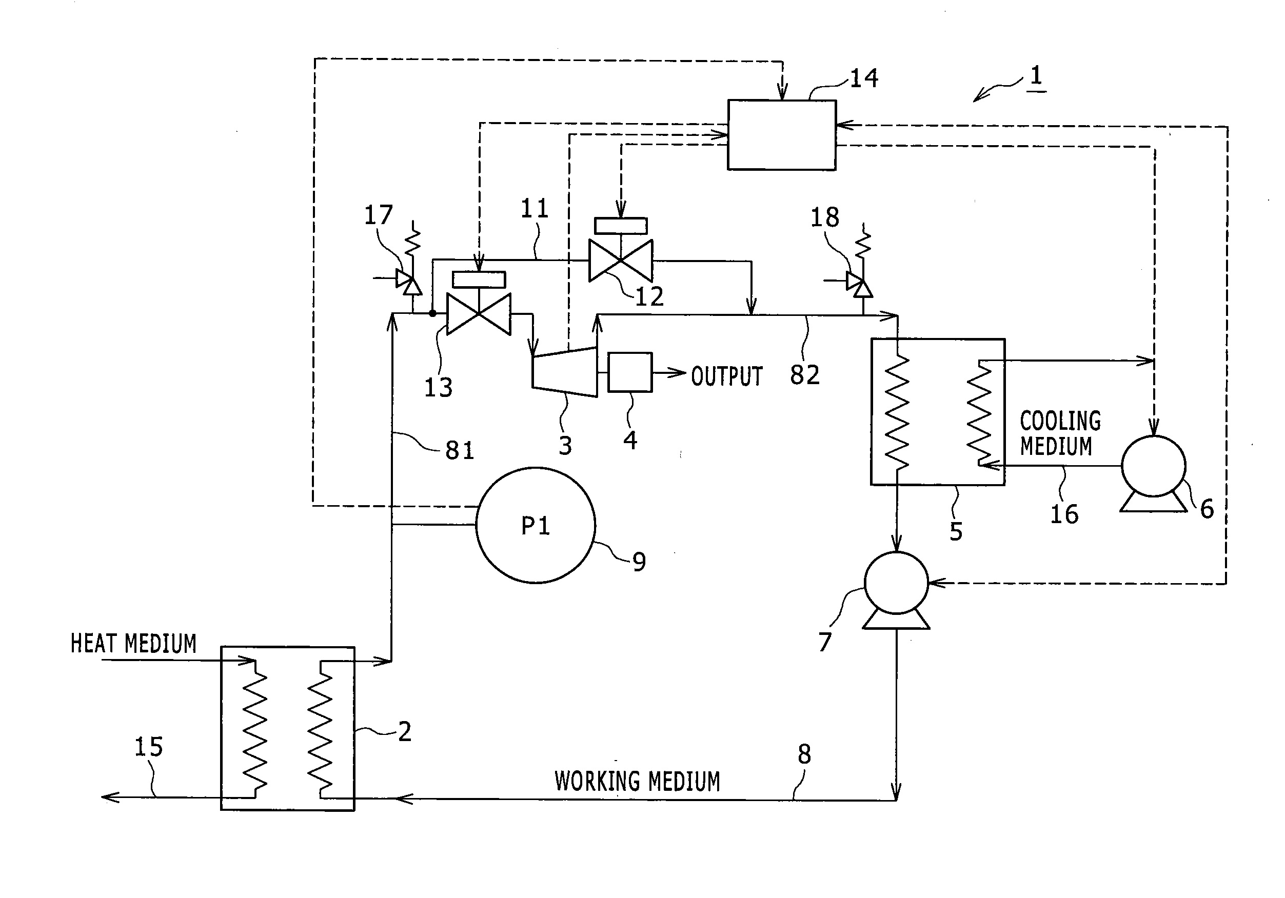 Thermal energy recovery device and control method