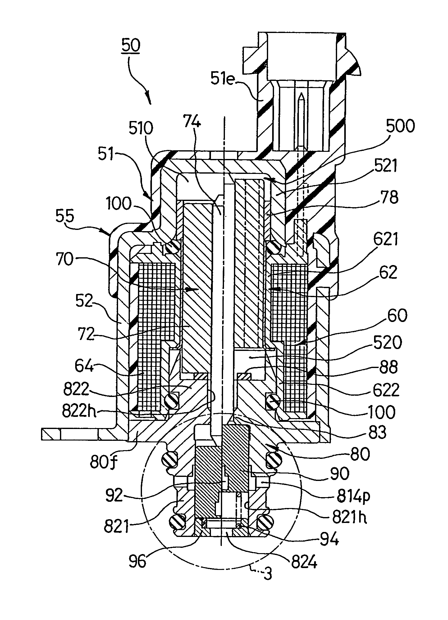 Fluid flow rate control valve, anchor for mover and fuel injection system