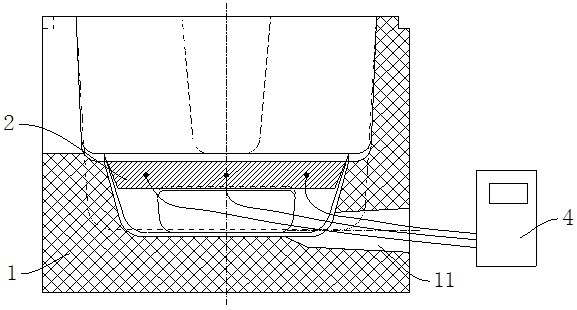 Temperature measuring method for filter plate in filter box