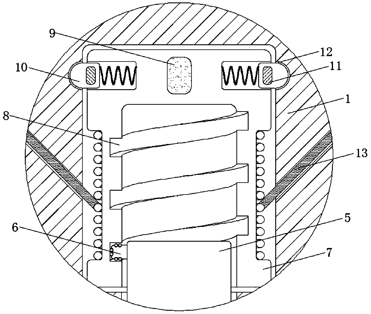 Pressing-type automatic unfolding anti-loosening grounding pile for building