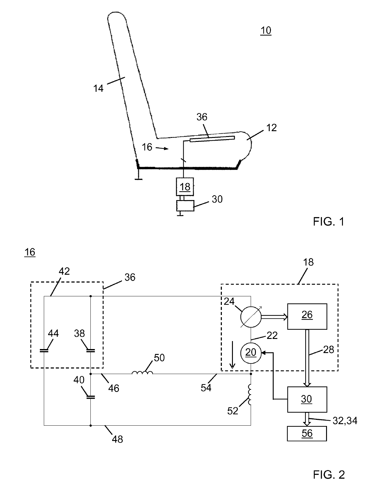 Capacitive seat occupancy detection and classification system