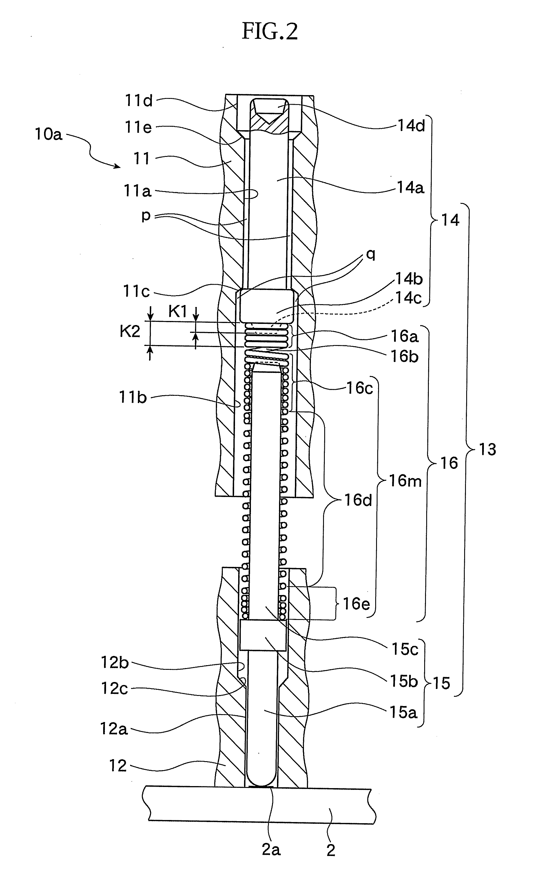 Electric contact and socket for electrical part