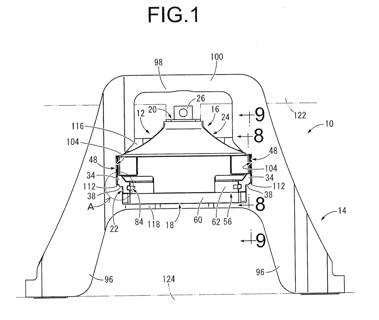 Bracket-equipped vibration-damping device