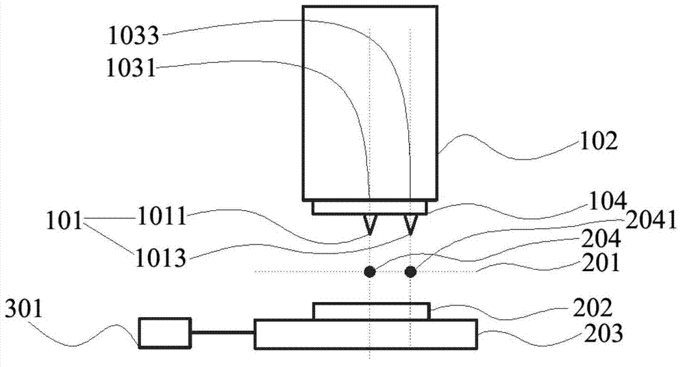 Method of probe and lead foot automatic aiming and probe station testing system thereof