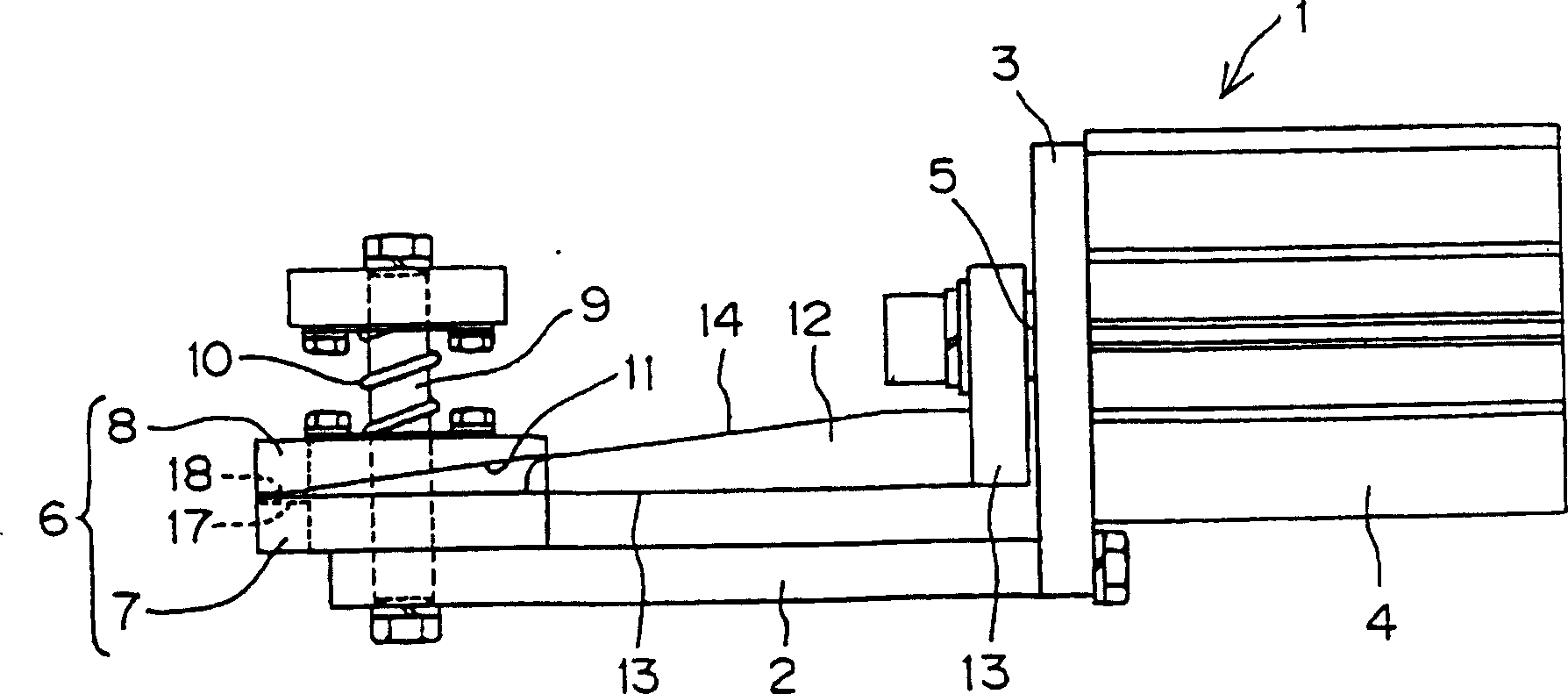 Fixed type electrode tip removal device