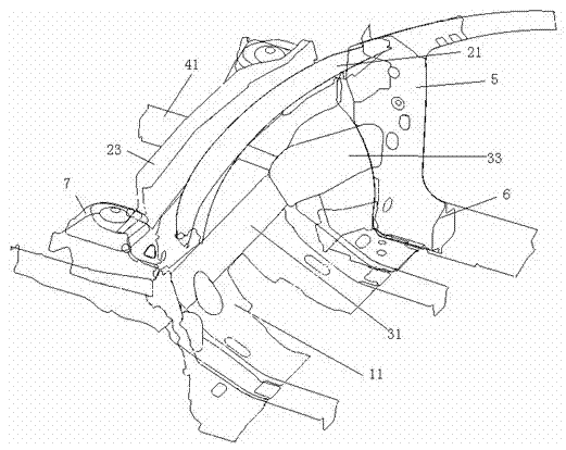 Vehicle front body structure