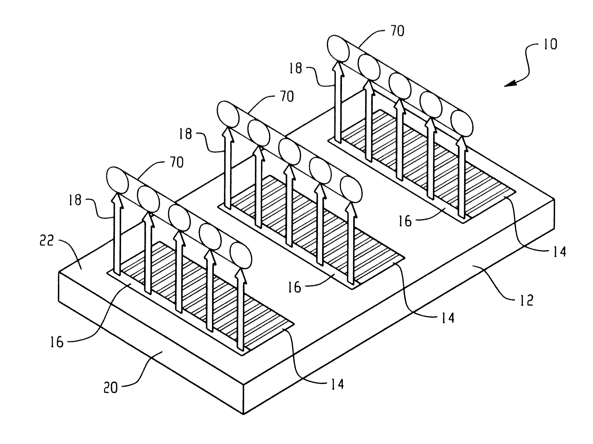 Digital heat injection by way of surface emitting semi-conductor devices