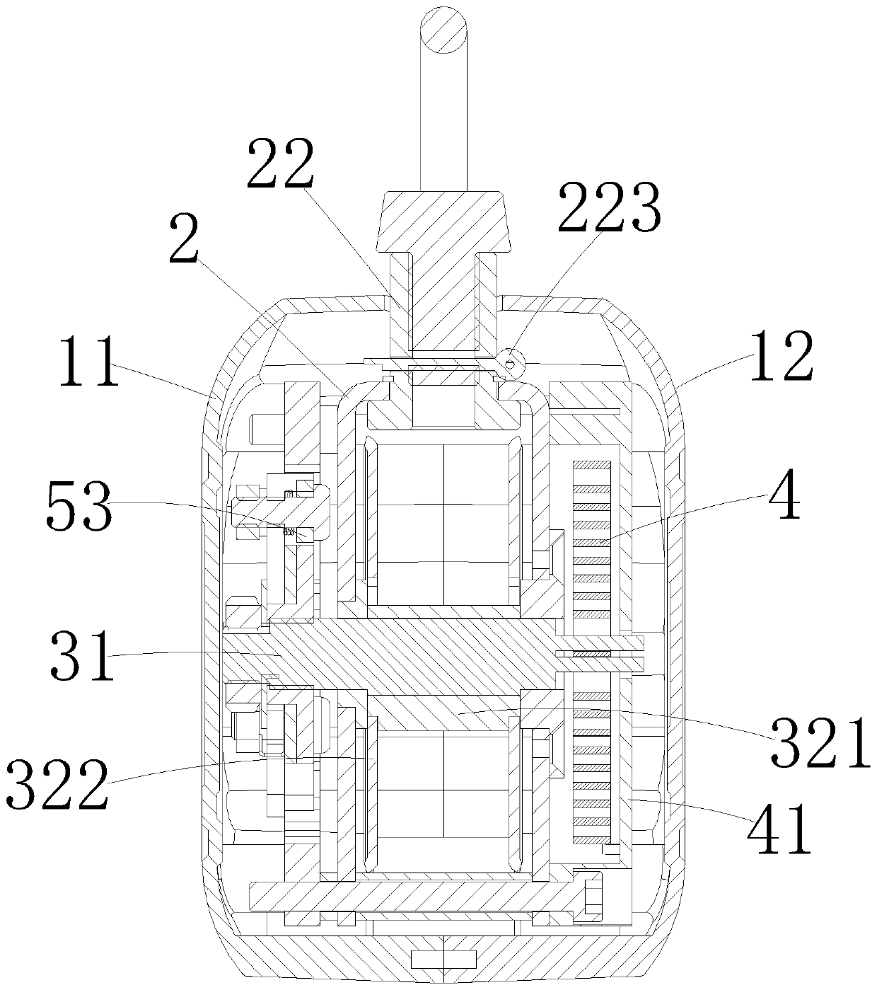 Buffer type differential anti-falling device