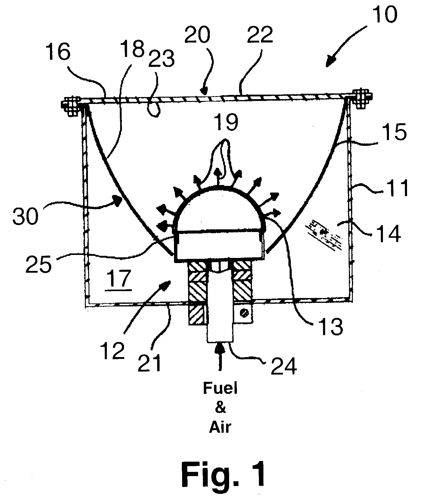 Flame-less infrared heater