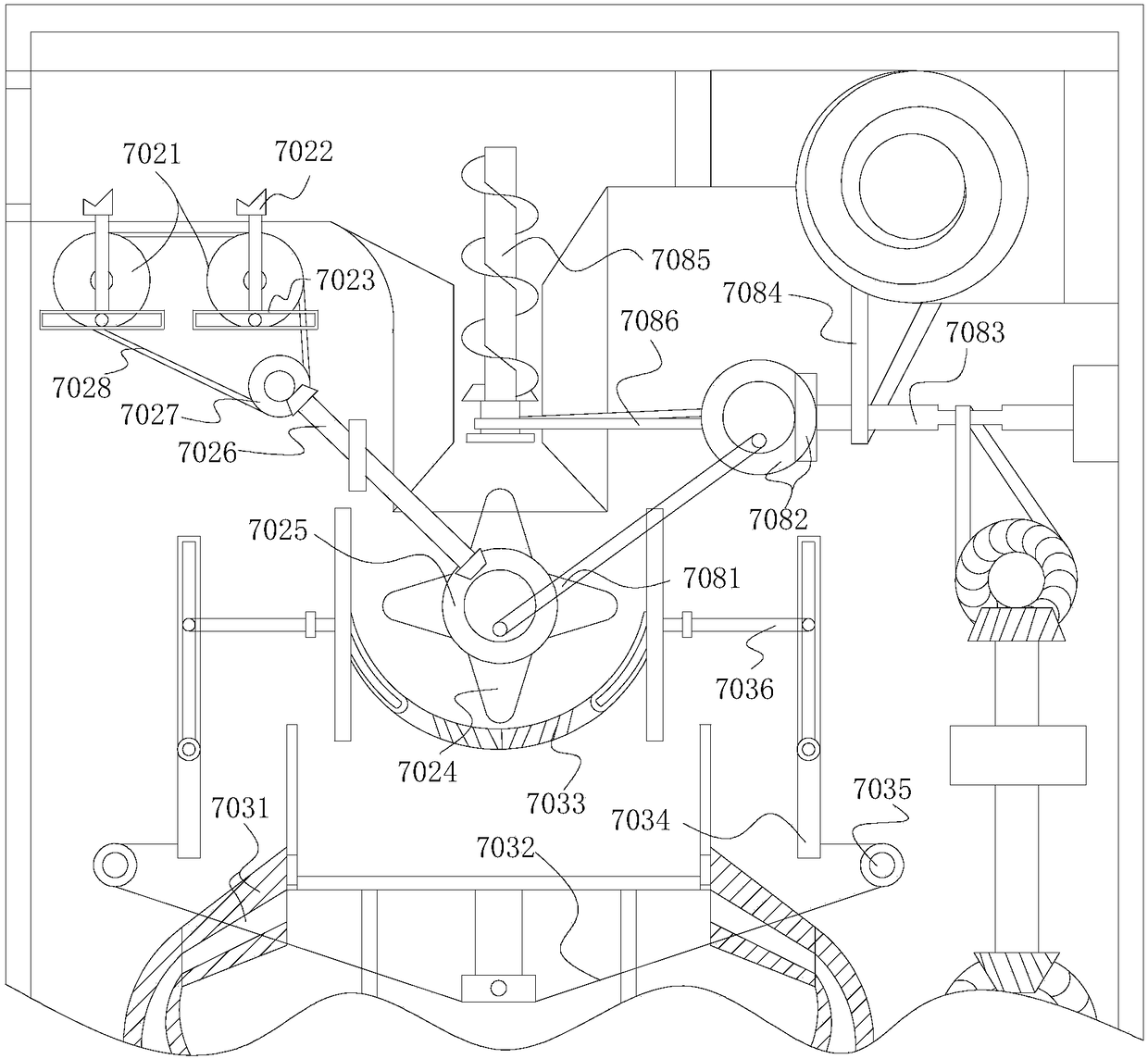 Equipment for producing food-grade calcium carbonate from gypsum