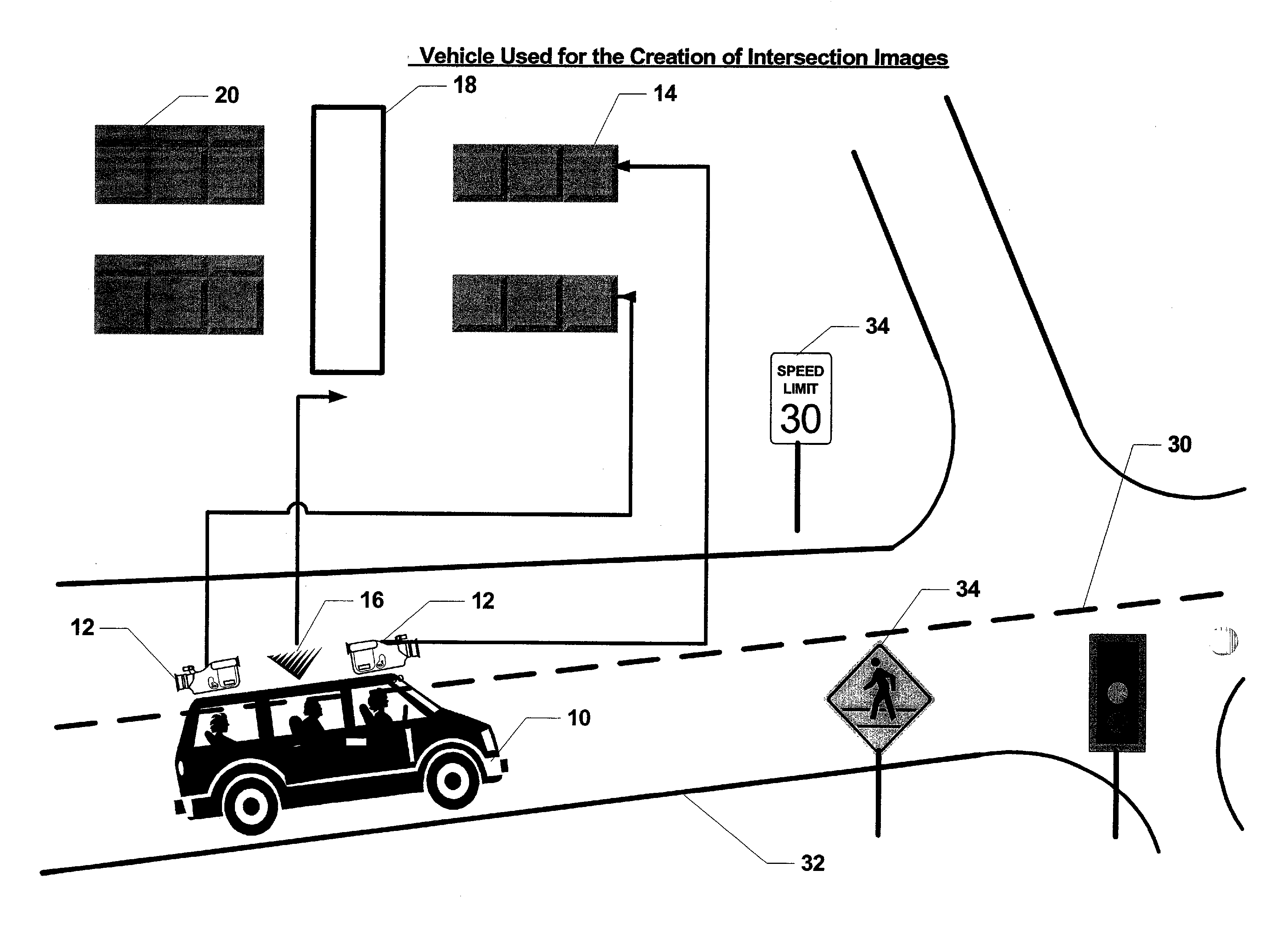 System for associating pre-recorded images with routing information in a navigation system