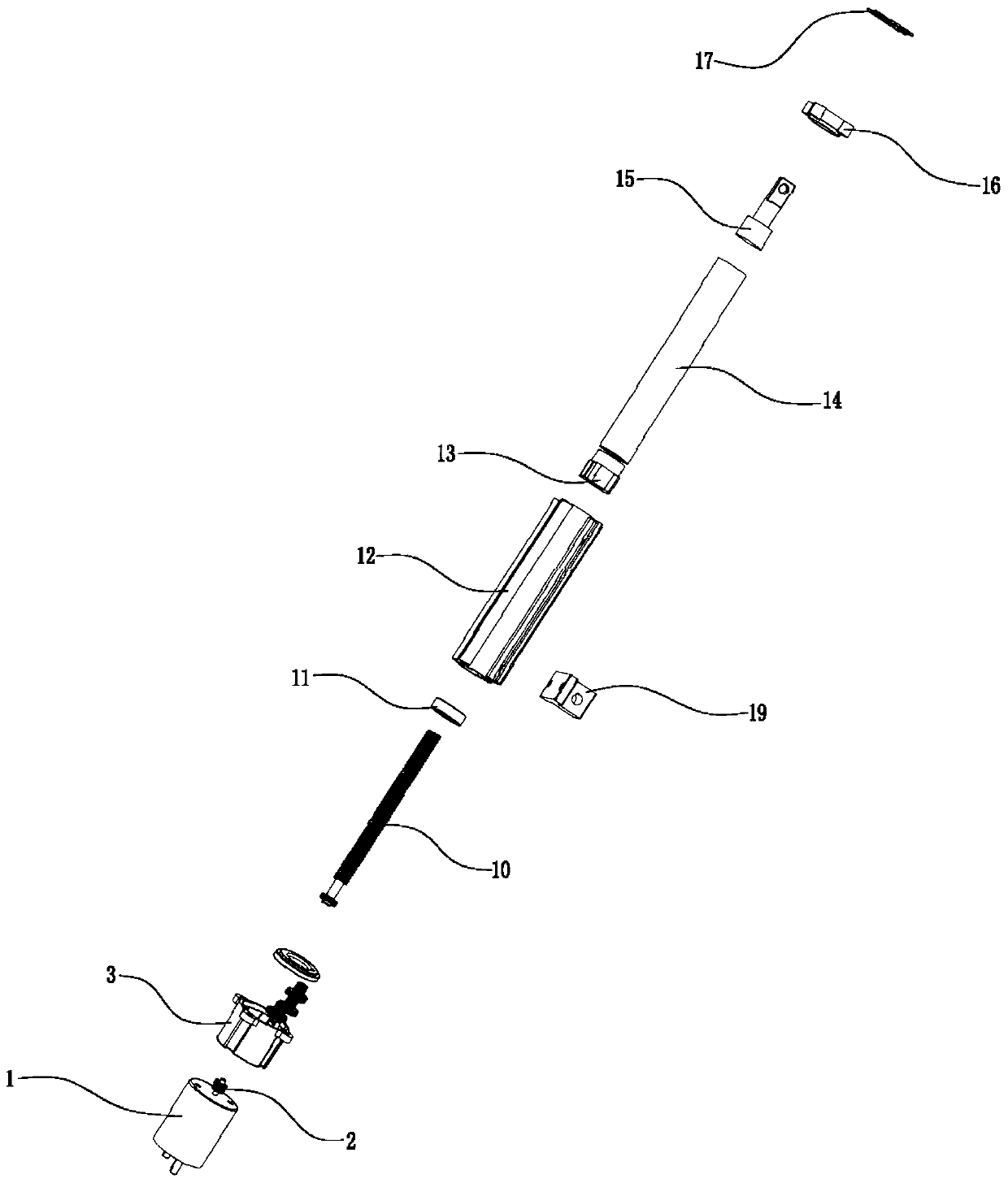 Electric pushing rod structure