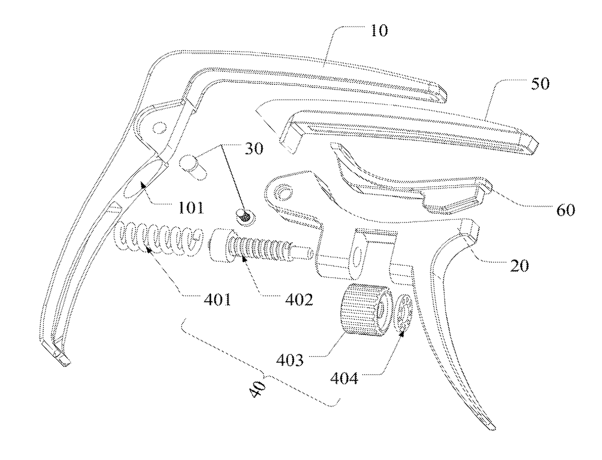 Force adjustable spring-clamp capo