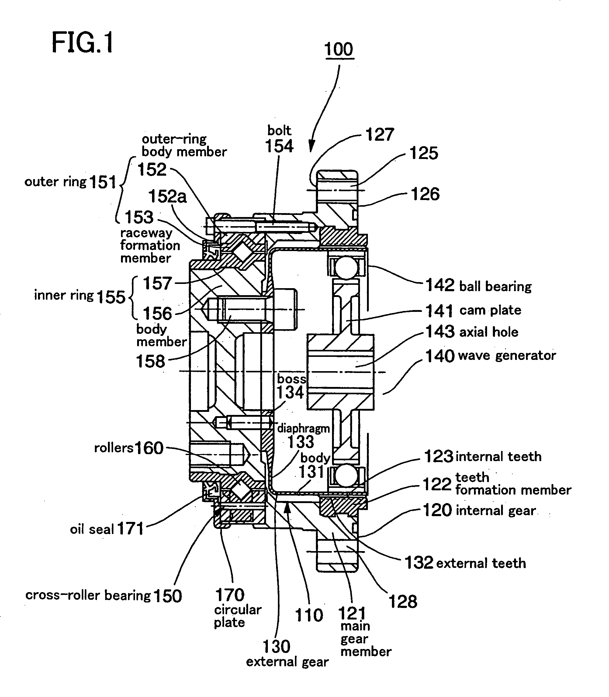 Lightweight bearing and wave gear drive