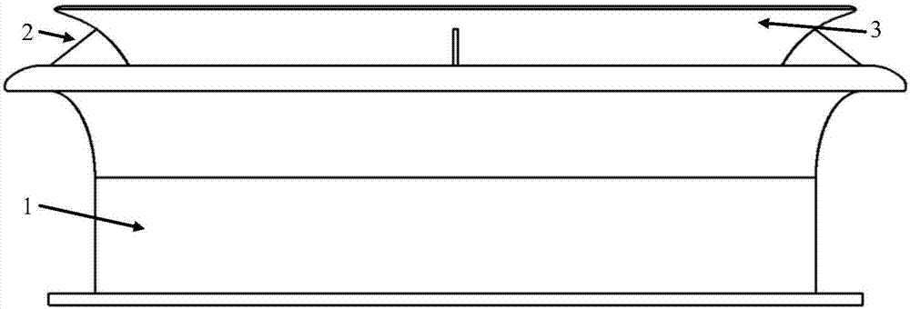 Double-lip distortion resistance air inlet duct structure suitable for crosswind working condition