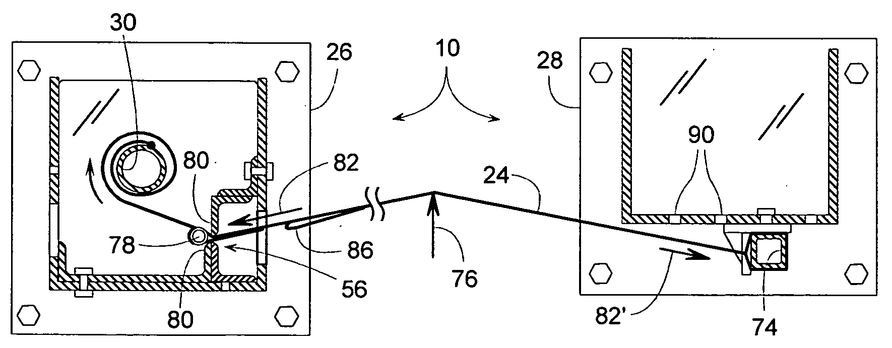 Retractable safety barrier